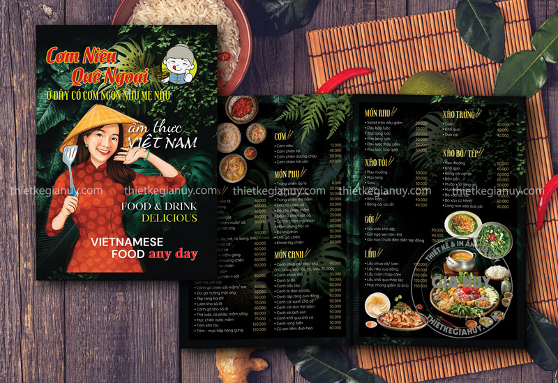 Thiết kế menu đẹp nhanh thu hút khách hàng - In cực nét