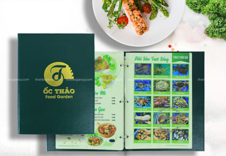 Thiết kế menu đẹp nhanh thu hút khách hàng - In cực nét