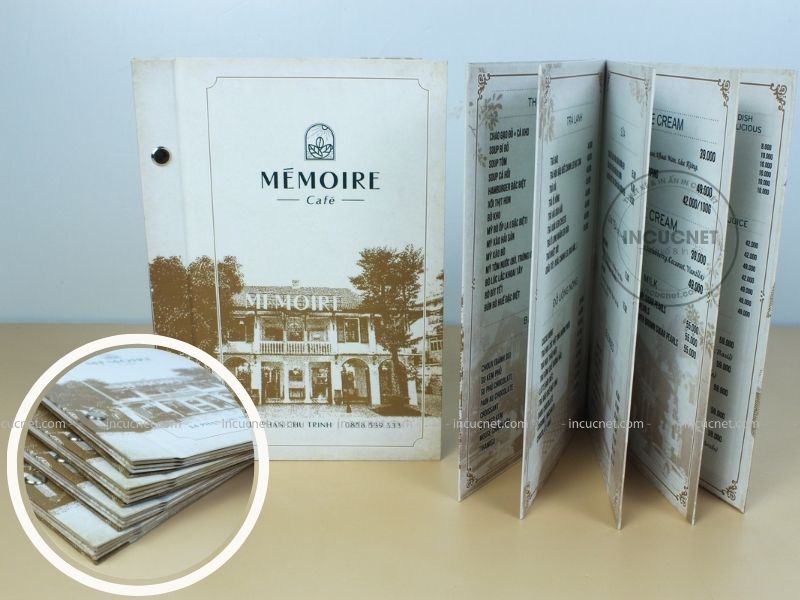 mẫu thiết kế menu cafe nghệ thuật