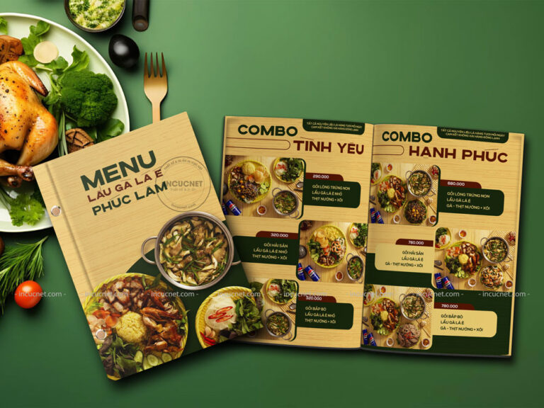 Thiết kế menu đẹp nhanh thu hút khách hàng - In cực nét