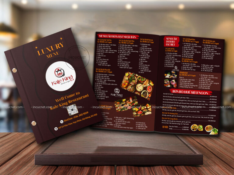 Thiết kế menu đẹp nhanh thu hút khách hàng - In cực nét