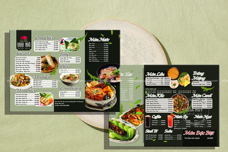 10 mau menu cam tay da dang phong cach