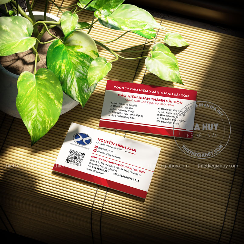 mau card visit cong ty bao hiem