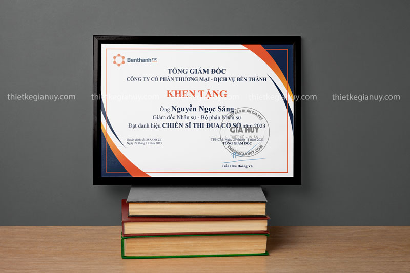 thiet ke va in an giay khen tang