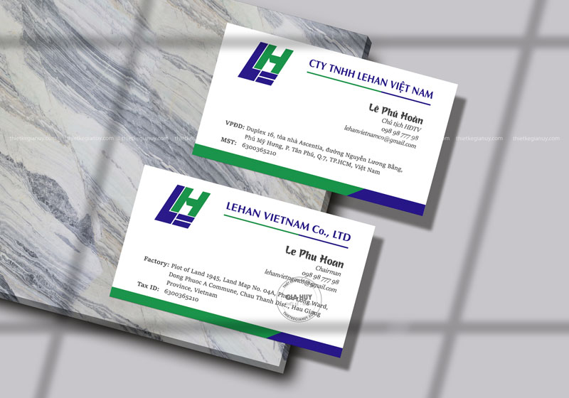 thiet ke va in an card visit