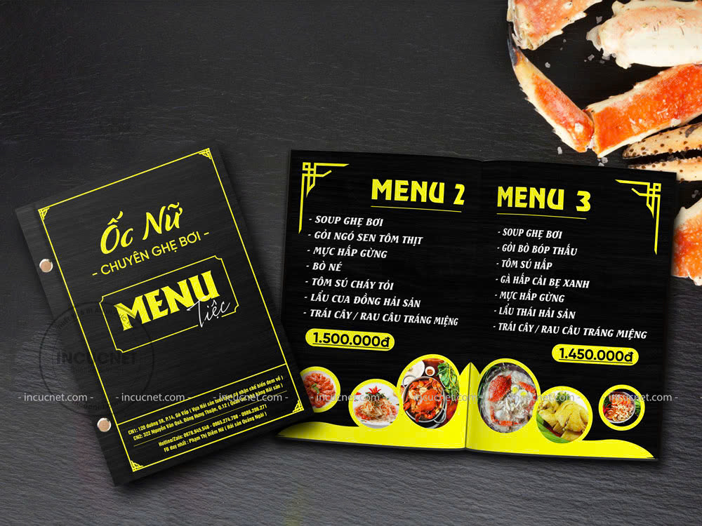 Menu nen den dang cap