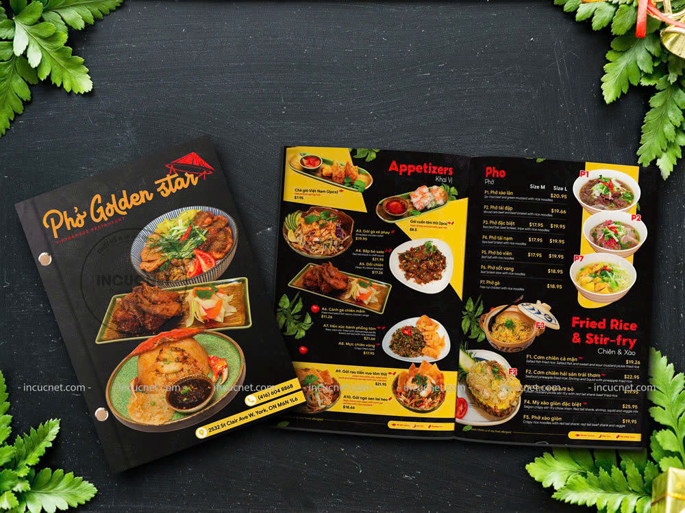 Menu nen den hao nhoang
