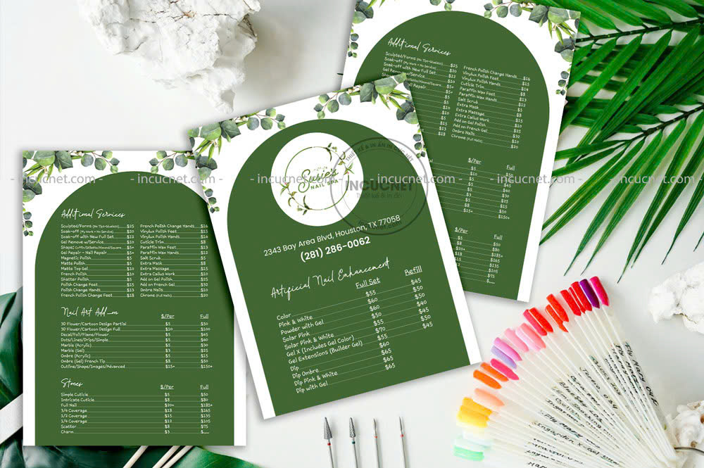 thiet ke bang gia nails spa chuan xac