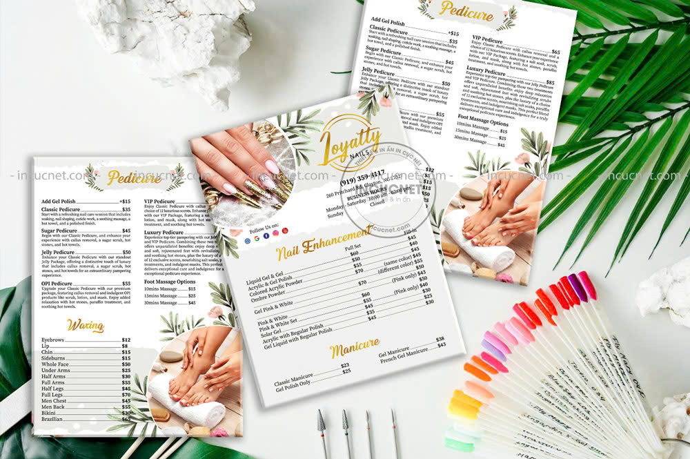 thiet ke bang gia nails spa hien dai