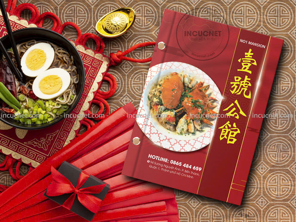 Mẫu menu bìa cứng