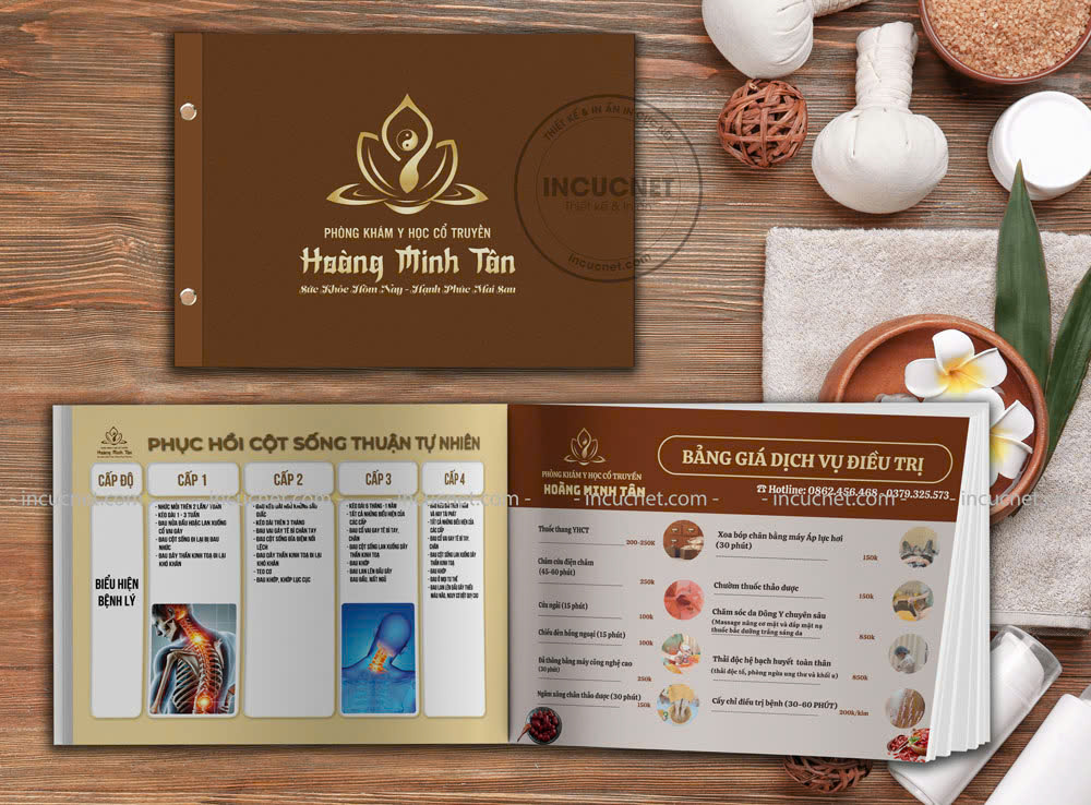 Mẫu menu bìa cứng