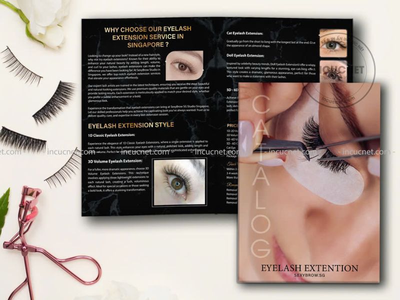 Menu eyelash extention