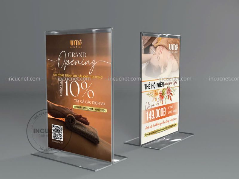 menu mica để bàn