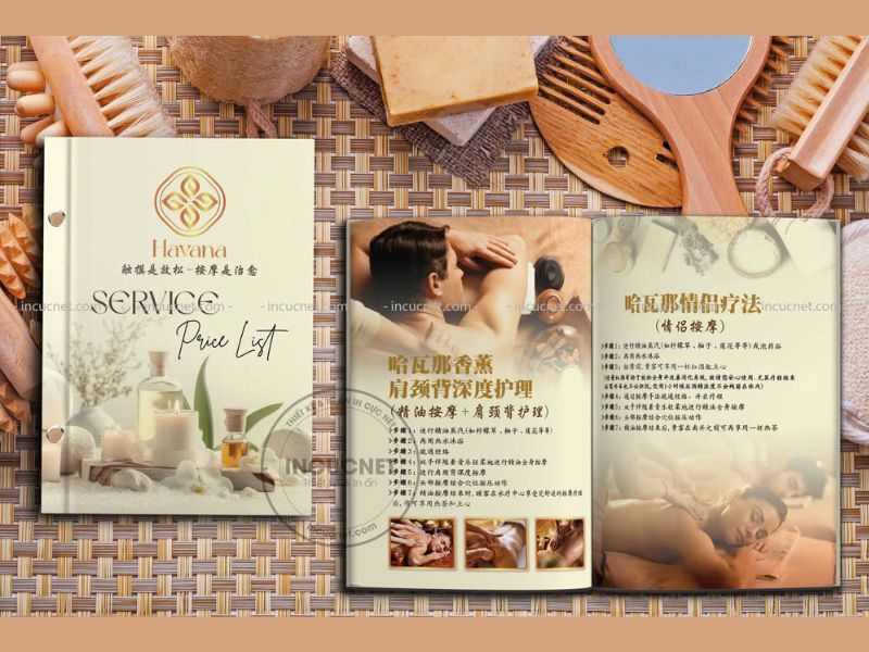 menu spa tone kem sang đẹp