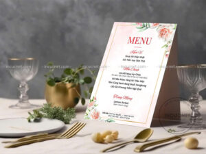 in menu tiệc cưới
