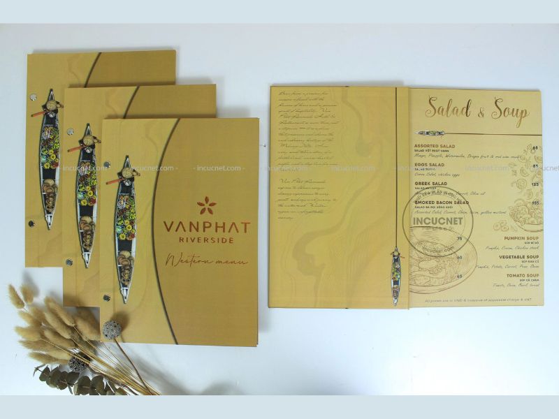 in menu bìa cứng tphcm