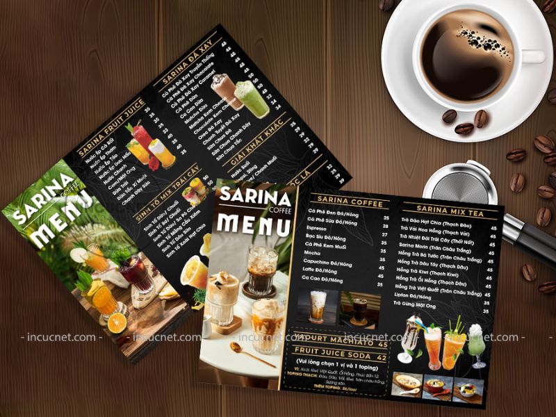 menu sarina coffee