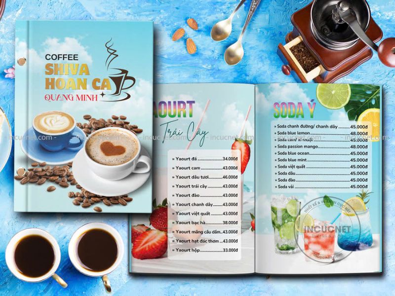 menu quán nước