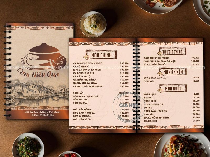 thực đơn chất nhựa lò xo linh hoạt trong từng trang giấy