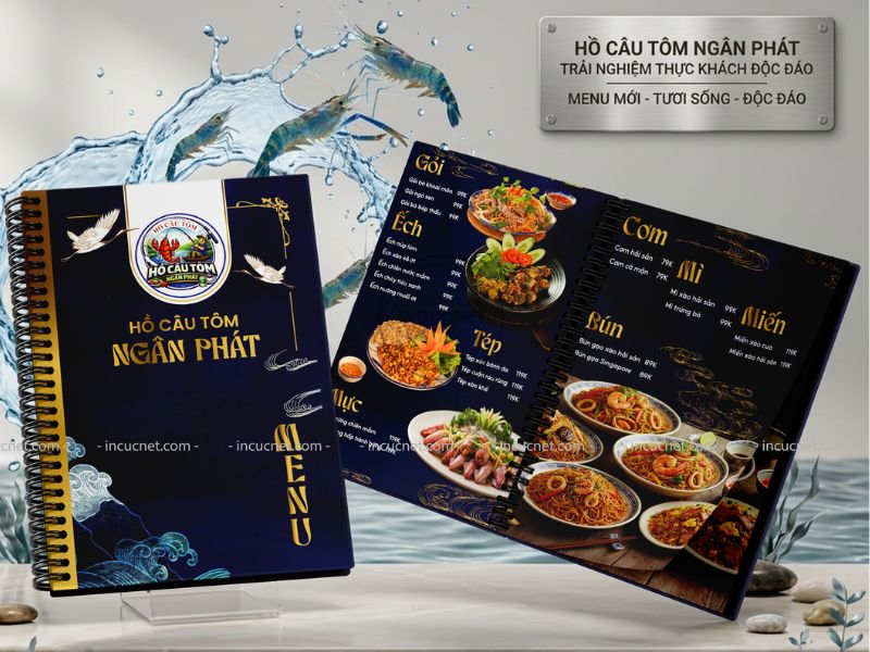 in menu đồ ăn đồ uống chuẩn màu đẹp sắc nét