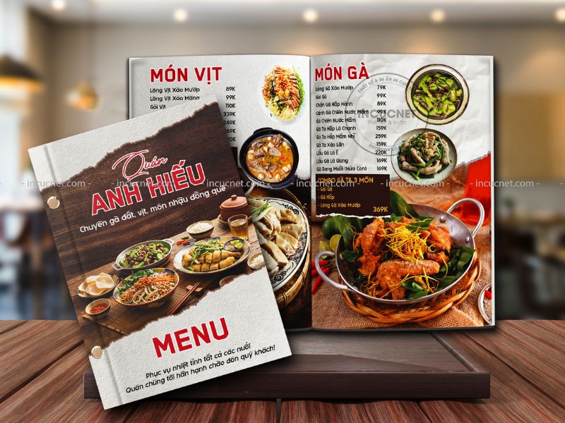 menu quán anh hiếu